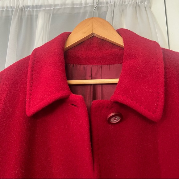 Beautiful Red Vintage-style Coat out of wonderful soft wool, made in Italy - Picture 7 of 12